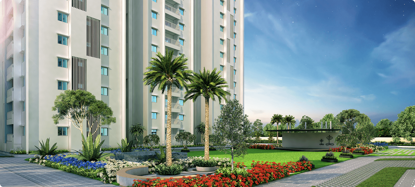 My Home Tarkshya gallery – Center Lawn Area – Kokapet, Hyderabad