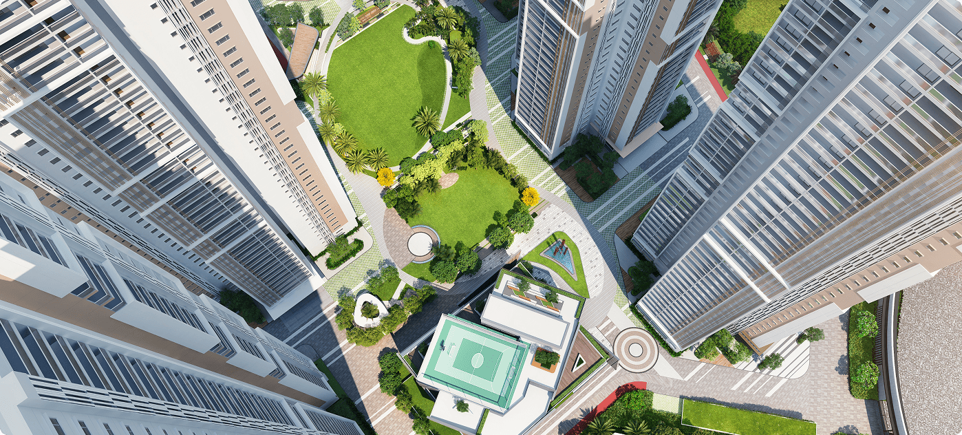 My Home Apas gallery – Central Landscape Aerial – Kokapet, Hyderabad
