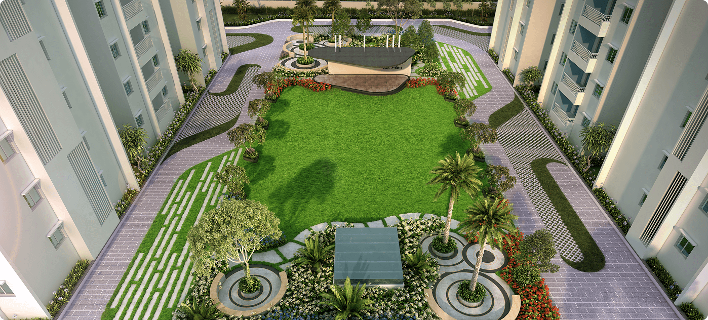 My Home Tarkshya gallery – Centre Lawn Area Top – Kokapet, Hyderabad