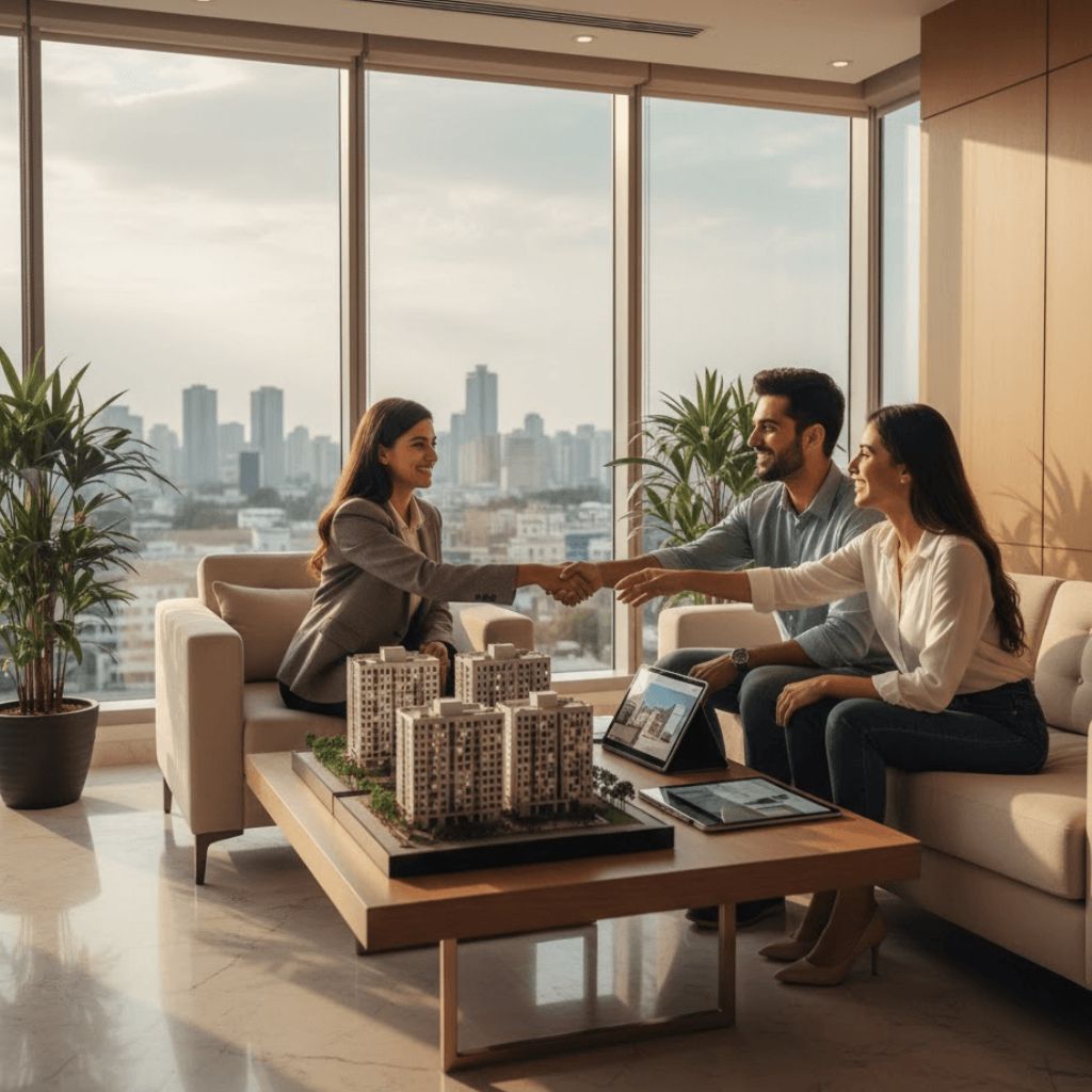 Residents enjoying a My Home apartment living room