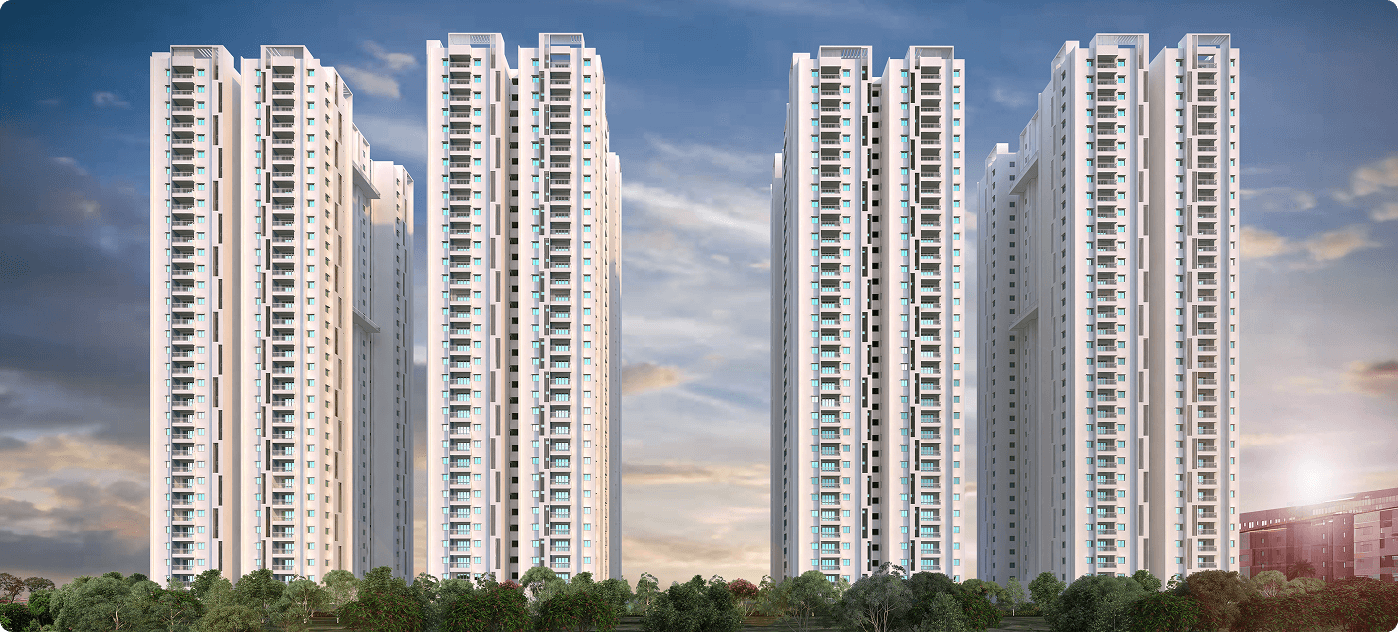My Home Tarkshya gallery – Elevation Center View – Kokapet, Hyderabad
