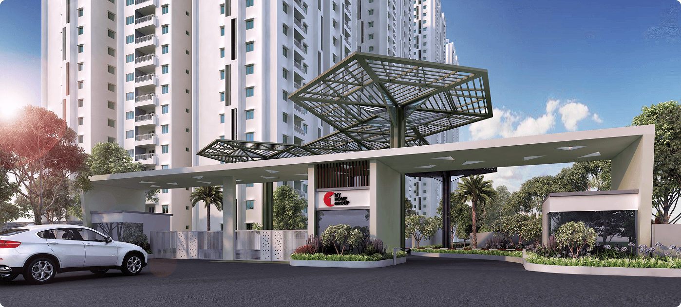 My Home Tarkshya gallery – Gate Entry Shot – Kokapet, Hyderabad