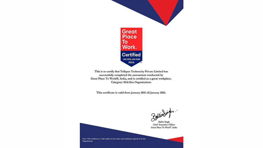 Great Place To Work - Tellapur Technocity Private Limited 2025