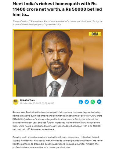 Meet India’s richest homeopath with Rs 11400 crore net worth, a Rs 50000 bet led him to…